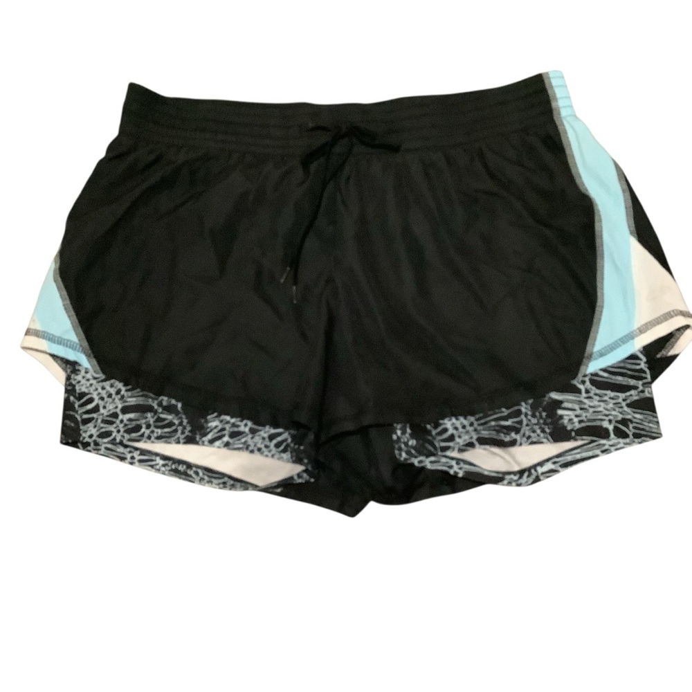 Champion Black and Light Blue Fully Lined Athletic Shorts Size XL